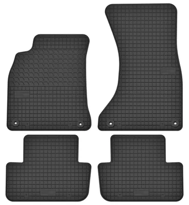 Image de Tapis de sol en caoutchouc pour Audi A4 B8 2008-2015 (berline/break/monospace) – 4 pièces, noirs, sur mesure