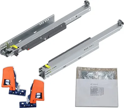 Produktbild von BLUM MOVENTO TIP-ON 766H Schubladenschienen, 520mm Vollauszug 70kg, 1 Paar inkl. Kupplung und Montagezubehör-Set