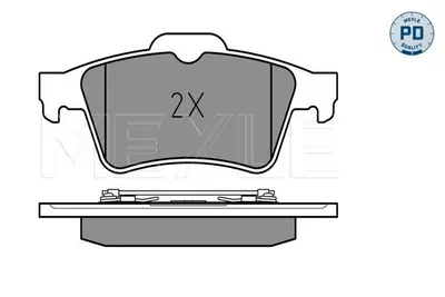 Produktbild von MEYLE 025 234 8216/PD Bremsbeläge Hinten für RENAULT ESPACE IV (JK0/1) MEGANE II (BM0/1, CM0/1) LAGUNA II Grandtour (KG0/1) LAGUNA II (BG0/1) für FORD