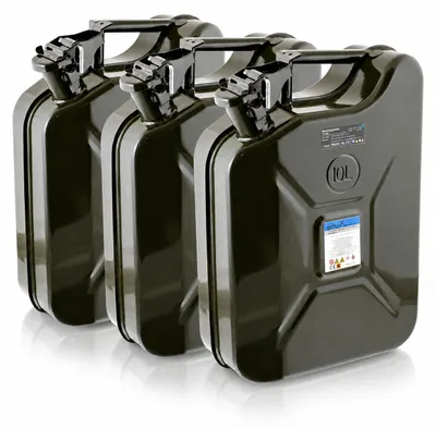 Produktbild von Bituxx 3x Kraftstoffkanister Metall 10 Liter Olive MS-17365, KI-generiertes Bild