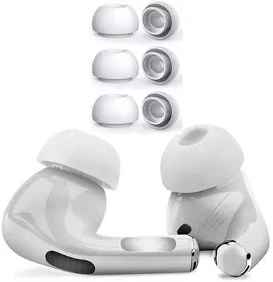 Produktbild von Silikon-Ohrstöpsel passend für Apple AirPods Pro – Ersatz-Ohrhörer aus Silikon – Weiß – Groß – 3 Paar – Frische Spitzen für Ihre AirPods Pro – CHPN