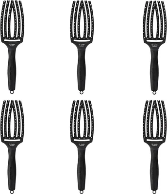 Produktbild von Olivia Garden | Fingerbürste FB Combo - Medium - Schwarz - Massiert die Kopfhaut - Volumen und Glanz