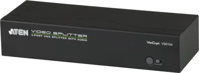 Zdjęcie produktu dla Aten VS0104 VS0104 Rozgałęźnik wideo VGA/audio 4-portowy 450 MHz