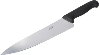 Image de STUBAI couteau de chef professionnel de haute qualité estampé | 260 mm | couteau de cuisine en acier inoxydable pour couper la viande, la volaille, les légumes, les fruits & les aliments, lavable au lave-vaisselle, manche noir