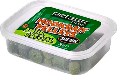 Produktbild von Pelzer Hookbait Pellets 70g SizeMix Amur Special