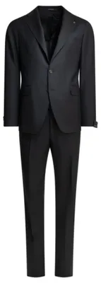 Image de TAGLIATORE costume en laine homme noir - 54