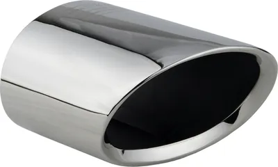 Produktbild von 1 Auspuffblende Chrom Oval Endrohr Blende poliert Edelstahl für BMW 3er e90 Limousine e91 Touring 316i 318i 320i 320si 318d 320d vor-Facelift OEM 82120398333 - 82127574353