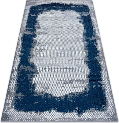 Produktbild von Teppich CORE A004 Rahmen, schattiert - Struktur zwei Vliesebenen, blau / grau Blau 120x170 cm