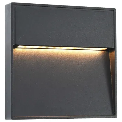 Immagine prodotto di Lampade da Parete da Esterno a LED 2 pz 3 W Nere Quadrate