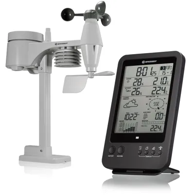 Obrázek produktu pro Bresser Optics 7002510, Černá, Anemometr (větroměr), Vnitřní vlhkoměr, Vnitřní teploměr, Venkovní vlhkoměr, Venkovní..., Plast, 0 - 50 m/s, km/h, 85 - 105 kPa