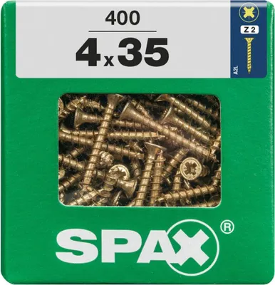 Produktbild von Spax Universalschrauben 4.0 x 35 mm PZ 2 - 400 Stk.