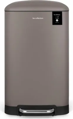 Obrázek produktu pro Kuchyňský pedálový koš Les Collectors z nerezové oceli N°719, objem 30 l, kompaktní, praktický, vyjímatelný vnitřní koš, design, odolný, tiché zavírání víka, taupe