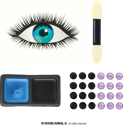 Immagine prodotto di Set di Halloween da cartomante Accessori da gioco per il Carnevale Set di gioielli per bambini Set di trucco creativo Occhi di fantasia Design per la pittura del viso Mondo magico, Colore: Multicolore