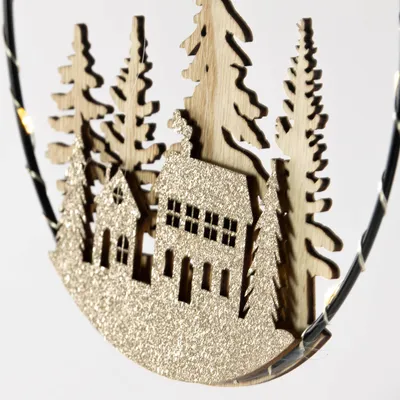 Produktbild von Weihnachtsdekoration mit LED zum Aufhängen, Ø 20 cm