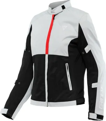 Produktbild von Dainese Risoluta Air Tex Damen Motorrad Textiljacke, hellgrau/schwarz/rot, 50