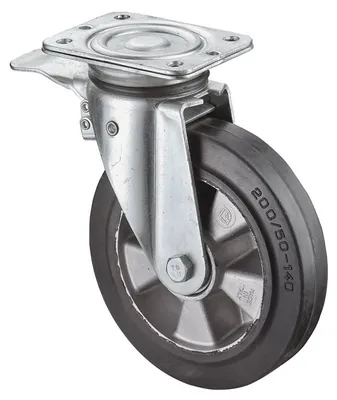 Produktbild von BS Rollen Schwerlastlenkrolle mit Feststeller Durchmesser 160mm Tragfähigkeit 300kg