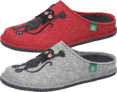 Produktbild von Dr. Brinkmann Damen Hausschuhe Pantoffeln Wollfilz 320017, Größe:40 EU, Farbe:Grau