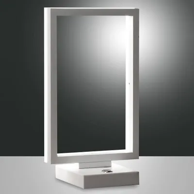 Produktbild von Fabas Luce LED Tischleuchte Bard 300x170mm 15W Warmweiß Weiß dimmbar