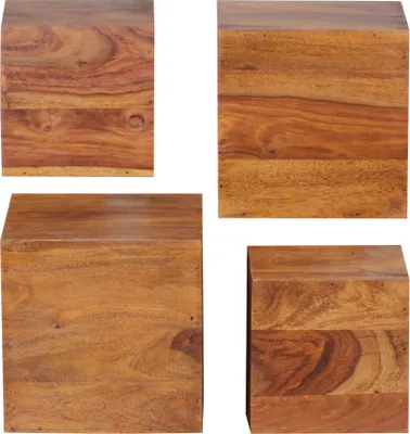 Obrázok produktu pre sada 4 nástenných políc z masívneho dreva Sheesham Wood Shelf
