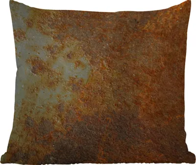 Produktbild von MuchoWow® Outdoor Kissen - Rost - Wand - Schwarz - 60x60 cm - Wetterfest - Lounge Kissen - Dekoration - Schlaf Kissen