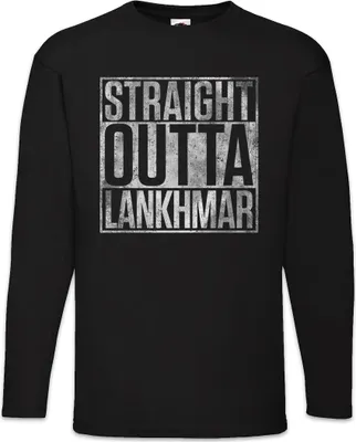 Produktbild von Urban Backwoods Straight Outta Lankhma, Langarm T-Shirt, Farbe: Schwarz, Größe: 3XL