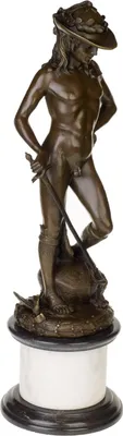 Produktbild von Bronzeskulptur David nach Donatello Replika Antik-Stil Bronze Figur Statue 66cm