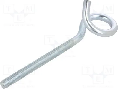 Zdjęcie produktu dla 1 sztuka. Haczyk pierścieniowy – cynk, 200 mm, HOH12200, śruba z kołkiem