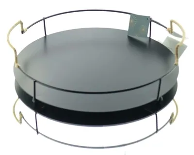 Produktbild von Kaemingk Tablett Schwarz rund Ø 31,5 cm aus Metall