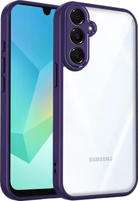 Produktbild von Hülle für Samsung Galaxy A16/A16 5G Transparente Rückseite TPU Bumper Stoßfest Handyhülle Lila