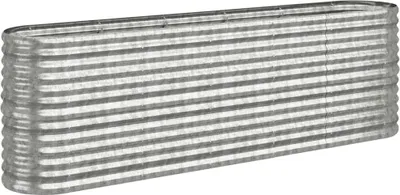 Produktbild von vidaXL Hochbeet Verzinkter Stahl 224x40x68 cm Silbern
