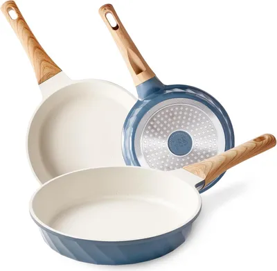 Produktbild von Bratpfannenset mit Antihaftbeschichtung und hitzebeständigem Griff - 20 cm, 24 cm - Induktionspfannenset