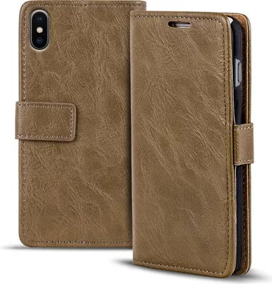 Immagine prodotto di Custodia retrò per Apple iPhone XS Max custodia a portafoglio custodia per telefono cellulare vintage slim cover