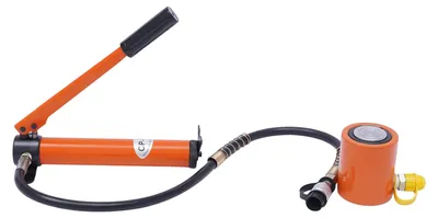 Produktbild von Hydraulischer Rammschraubstock, 20 Tonnen Tragfähigkeit, Handpumpe, Orange