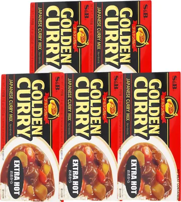 Produktbild von S&B Golden Curry Mix Extra Hot 5x220g