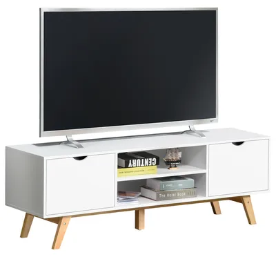 Productafbeelding van HOMCOM TV-kast, TV-dressoir, kast met lades, MDF, wit