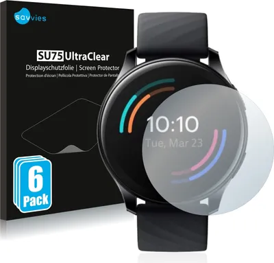 Produktbild von 6x Für OnePlus Watch Schutzfolie Savvies Displayschutz Display Schutz Folie Klar Transparent