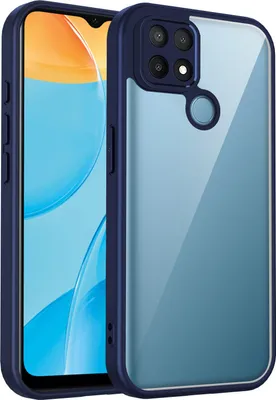 Produktbild von Hülle für Oppo A15/A15s Transparente Rückseite TPU Bumper Stoßfest Handyhülle Blau