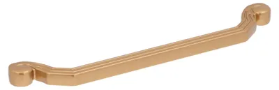 Imagen del producto de Tirador para muebles de zamak. Distancia entre agujeros: 160 mm. Color: dorado. Juego de 6 unidades