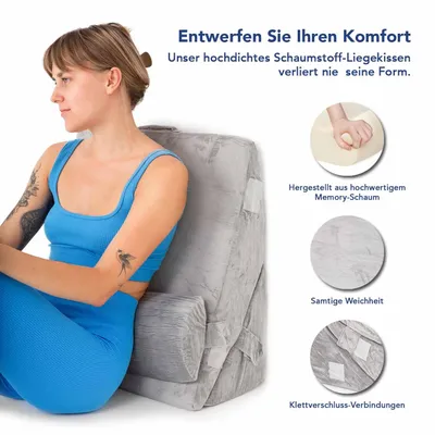 Image de Coussin de repos multifonctionnel et ergonomique 3 en 1 pour le dos, la nuque, les jambes et la tête