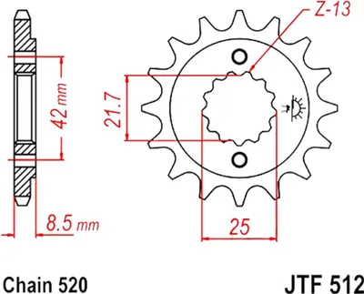 Produktbild von Esjot Ritzel 520 15Z Standard