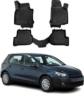 Image de OMAC Tapis de sol pour Volkswagen Golf 6 2009-2013 sur mesure en caoutchouc Noir