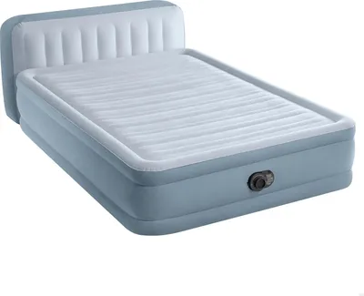 Produktbild von INTEX 64450ND Luftbett DuraBeam Headboard Queen 236x152x86cm mit Pumpe Gästebett