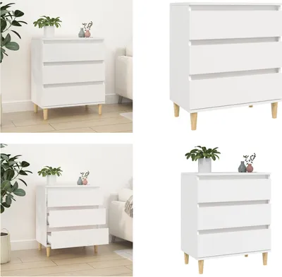 Obrázok produktu pre vidaXL Príborník biely 60x35x70 cm Materiál na báze dreva - Príborník - Skriňa - Úložná skriňa