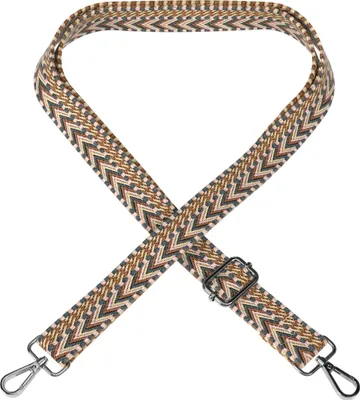 Produktbild von EAZY CASE - Verstellbarer Taschengurt, Ersatz Schultergurt für Handtaschen, Umhängeband mit Karabiner in Silber, breiter Taschenriemen für Taschen, DIY Taschenband in Braun