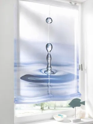 Produktbild von Blauer Voile Vorhang transparent 45x140cm