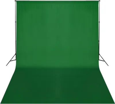Produktbild von vidaXL Fotohintergrund ohne Ständer Baumwolle Grün 500x300 Chroma-Key