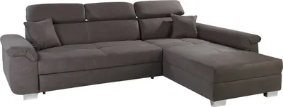 Produktbild von Ecksofa - Braun - Mikrofaser - mit Gästebettfunktion