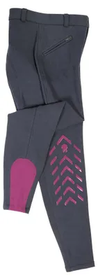 Produktbild von PFIFF 102456 Reithose Piccola Kinder Grip Kniebesatz, Blau-Pink, 146