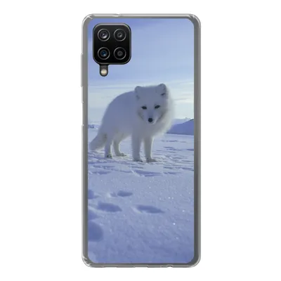 Produktbild von MuchoWow® Handyhülle Schutzhülle Hülle für Samsung Galaxy A12 Fuchs - Schnee - Berge Silikon Softcase Handy Hülle - Bild
