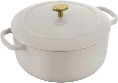 Productafbeelding van Ovenschotel rond, geëmailleerd gietijzer, 24 cm, 4 l, Ivoorwit